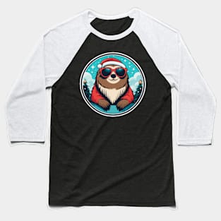 Sloth Christmas Drawing Baseball T-Shirt